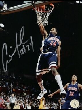 Andre Iguodala Auto Arizona Wildcats #24 Signed Basketball Photo - Navy & White